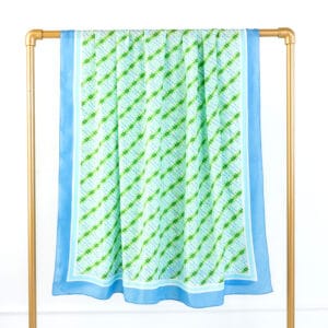 Blue Medallion Silk Scarf