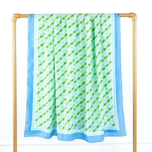 Blue Medallion Silk Scarf