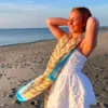 Orange Turtle Silk Scarf - Image 2