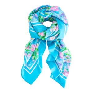 Pink Peony Silk Scarf