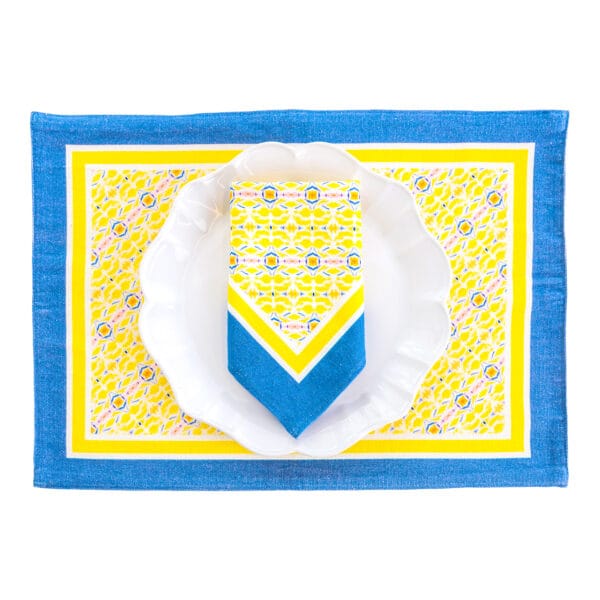 Double Lemon with Orange Marigold Placemats (Set of 4) - Image 3