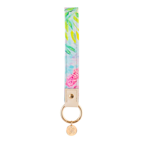 Pink Peony Pattern Keychain