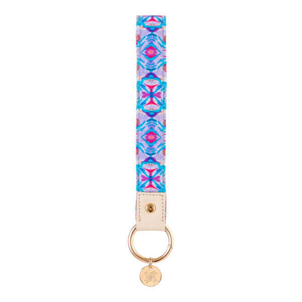 Magenta C Purple Fabric Loop Keychain