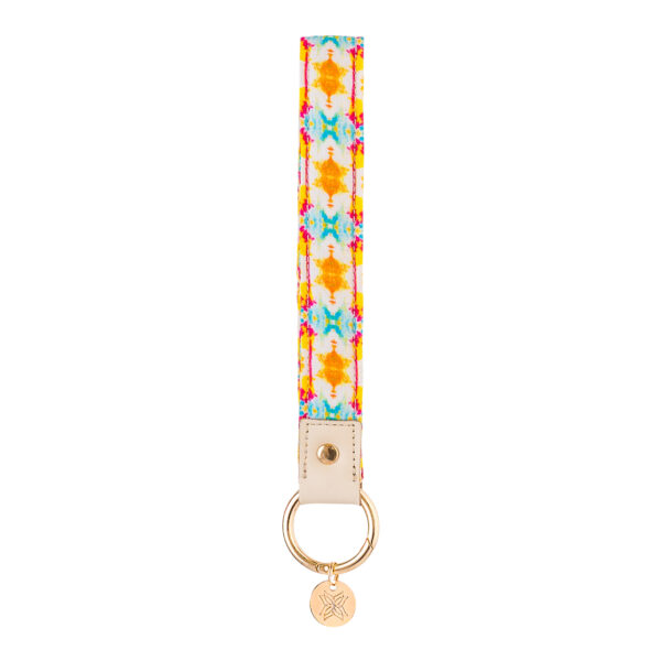 Orange Turtle Fabric Loop Keychain